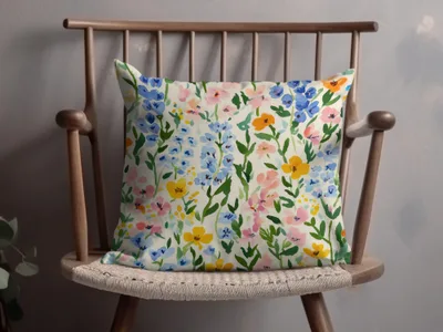 Colorful Floral Pattern Decorative Pillow Product