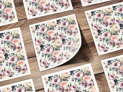 Watercolor Floral Pattern, Digital Paper, Seamless Flower Design, Fabric Print, Scrapbook Paper, Pastel Flowers, Floral Background - Moore and Mountain
