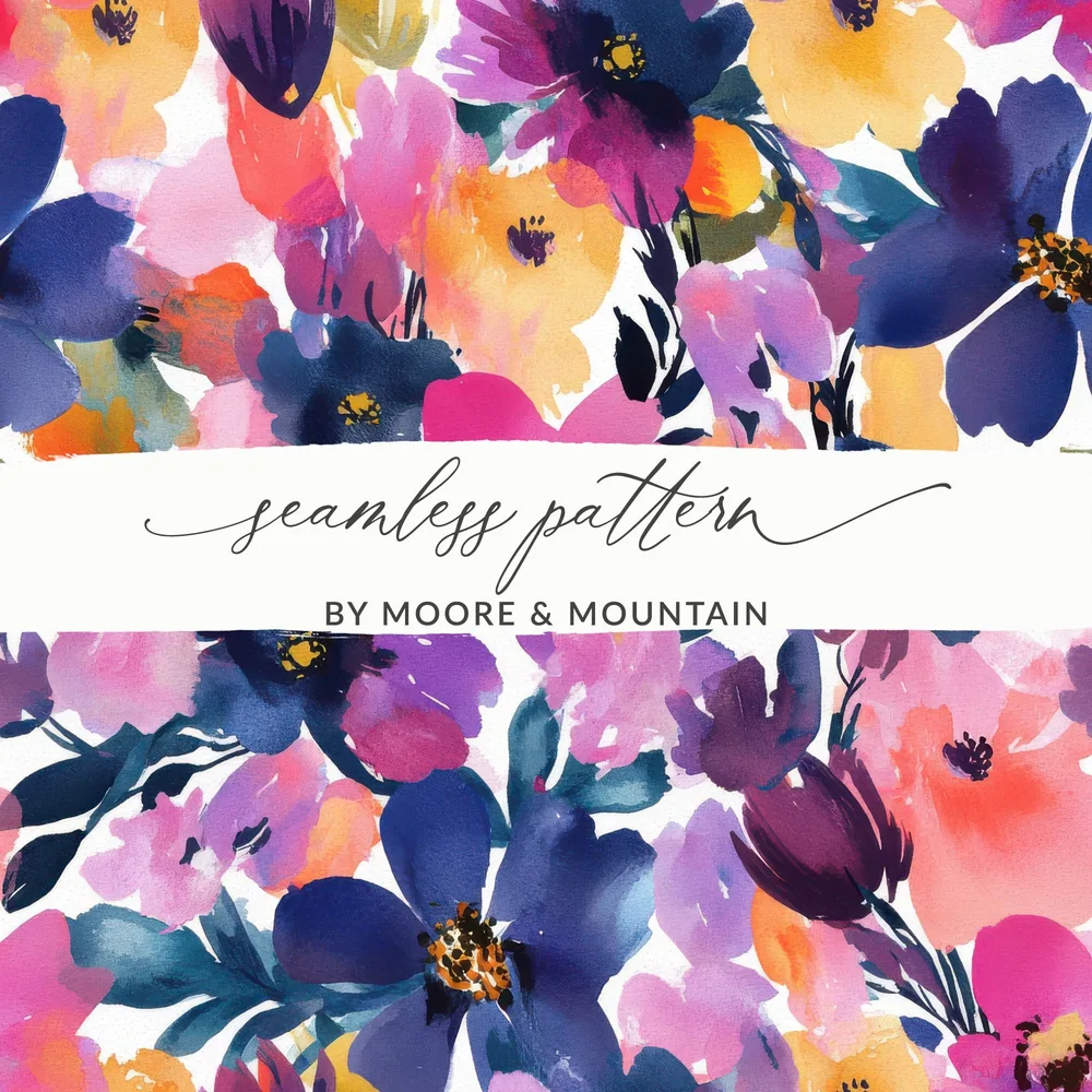 Vibrant Floral Seamless Pattern by Moore and Mountain
