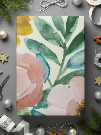 Watercolor Floral Sage Green and Yellow Boho Floral Watercolor Pattern - Moore and Mountain
