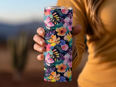 Vibrant tropical flower pattern tall sleek product type
Tumbler
Floral
Flower
Botanical
Vibrant
Colorful
Bright
Tropical
Summer
Spring
Water Bottle
Drinkware
Gift Idea
Outdoor Use
Travel Gear
Artistic Design
Patterned Cup
Skinny Tumbler
Slim Tumbler
Beverage Holder