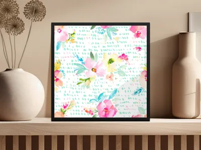 Watercolor Floral Seamless Pattern Digital, Pink Flower Repeat Pattern Digital, Spring Floral Design Digital, Pastel Floral Download - Moore and Mountain