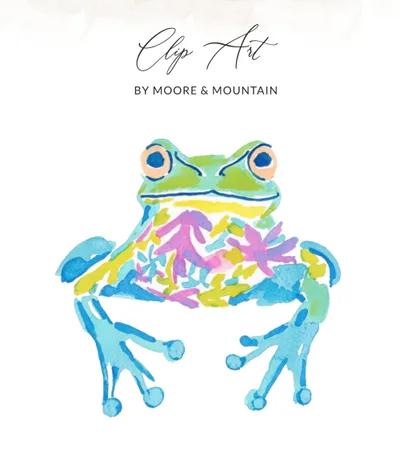 Watercolor Frog PNG SVG Sublimation File, Vibrant Colorful Amphibian Art, Cute Animal Clipart Digital Download for Crafting & Decor SVG