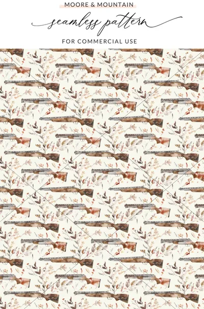 Moore & Mountain Seamless Pattern For Commercial Use