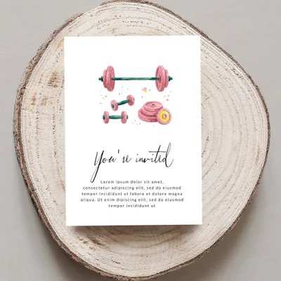 Watercolor Gym Equipment Clipart Digital, Pink Dumbbell Barbell Weight Plates PNG, Fitness Art Bundle, Cute Workout Clip Art, Gym Lover Gift