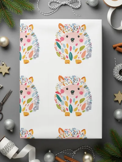 Watercolor Hedgehog Seamless Pattern Digital, Cute Animal Print, Scrapbook Paper, Fabric Design, Sublimation Designs - Moore and Mountain