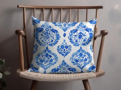 Watercolor Indigo Mediterranean Pattern Texture Digital - Moore and Mountain