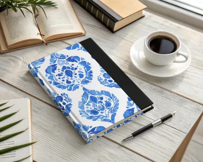 Watercolor Indigo Mediterranean Pattern Texture Digital - Moore and Mountain