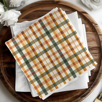 Watercolor Plaid Pattern Digital Paper, Checkered Seamless Design for Fabric Print, Modern Tartan Background, Fall Color Palette - Moore and Mountain