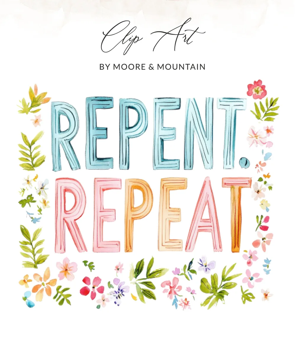 Clip Art: Repent. Repeat.