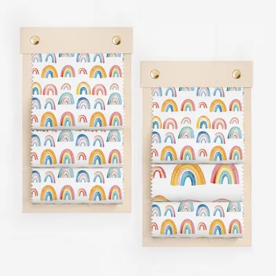 Rainbow Patterned Fabric Sample Display