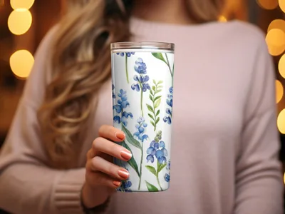 Seamless Texas Bluebonnets Pattern Spring Floral Wildflowers Background - Moore and Mountain