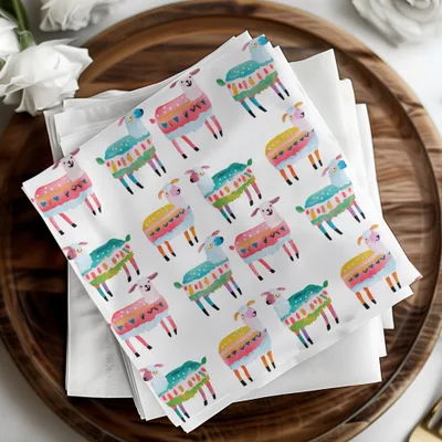 Watercolor Sheep Pattern Colorful Sheep Digital Product - Moore and Mountain