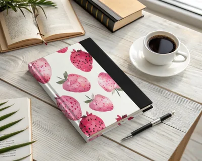 Watercolor Strawberry Splash Watercolor Pattern in Pink and Red - Moore and Mountain