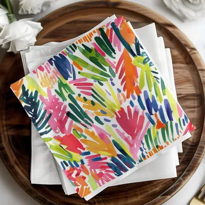 Watercolor Strokes Digital Paper, Abstract Print, Bright Colors Seamless Pattern, Artsy Backgrounds, Digital Files for Crafts, Fabric - Moore and Mountain