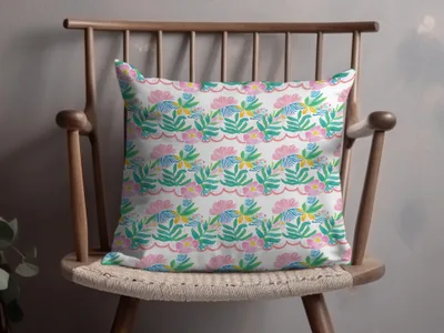 Vibrant Watercolor Floral Design Pink Flowers Scalloped product type
Cushion, Pillow, Home Decor, Floral, Botanical, Watercolor, Scalloped, Pattern, Vibrant, Colorful, Artistic, Design, Modern, Bright, Cheerful, Pink, Green, Blue, Yellow, Multi-color