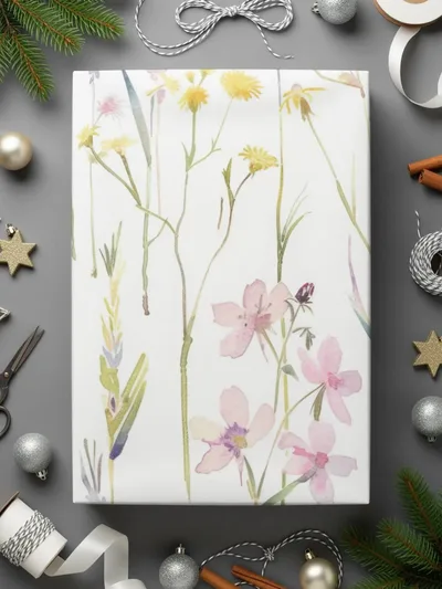 Watercolor Wildflower Digital Paper, Floral Seamless Pattern, Flower Background, Spring Flower Design, Digital Download, 2 JPEG files - Moore and Mountain