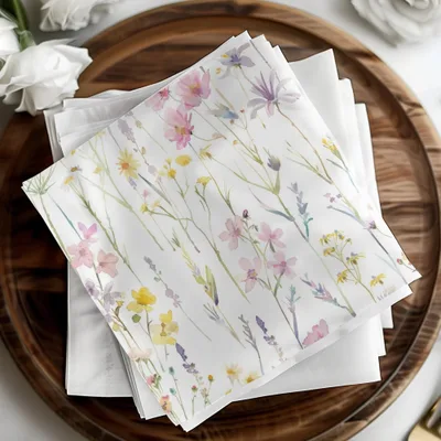 Watercolor Wildflower Digital Paper, Floral Seamless Pattern, Flower Background, Spring Flower Design, Digital Download, 2 JPEG files - Moore and Mountain