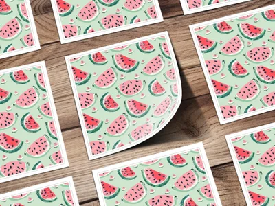 Watermelon Pattern Digital, Seamless Tileable Summer Design, Fruit JPEG for Fabric, Scrapbooking, Background, Digital Paper Download - Moore and Mountain