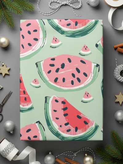 Watermelon Pattern Digital, Seamless Tileable Summer Design, Fruit JPEG for Fabric, Scrapbooking, Background, Digital Paper Download - Moore and Mountain