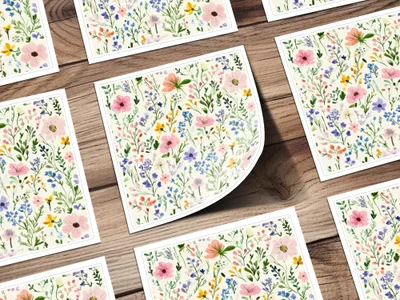 Whimsical Floral Pattern Design with Watercolor Effect - Moore and Mountain