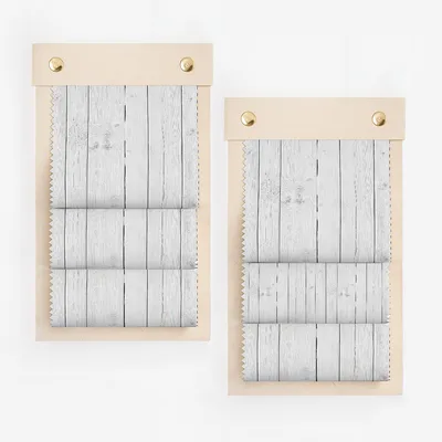 Rustic White Wooden Print Roller Blind Decor