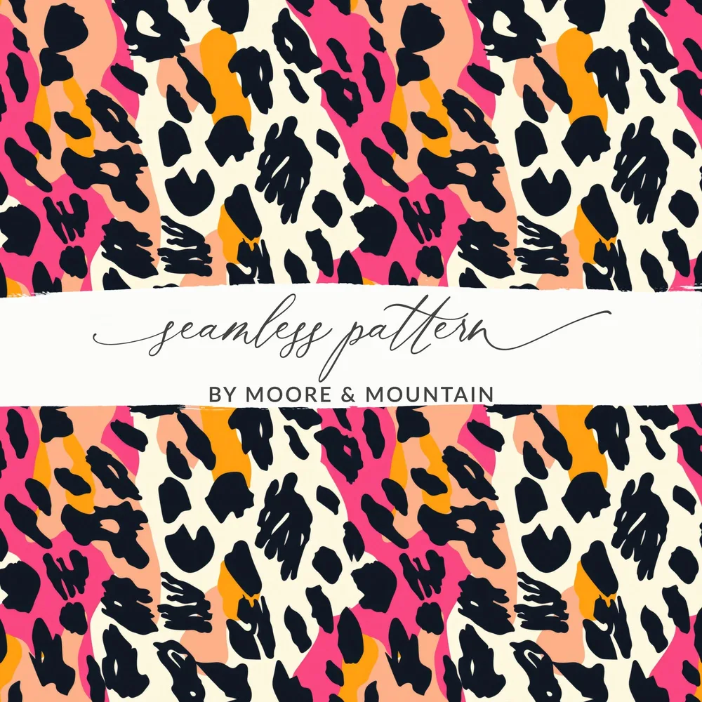 Vibrant Leopard Print Seamless Pattern Design