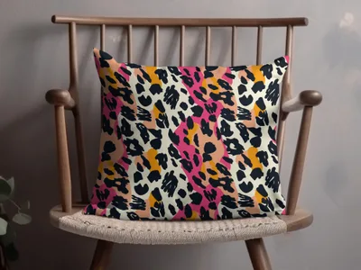 Colorful Abstract Animal Print Throw Pillow product