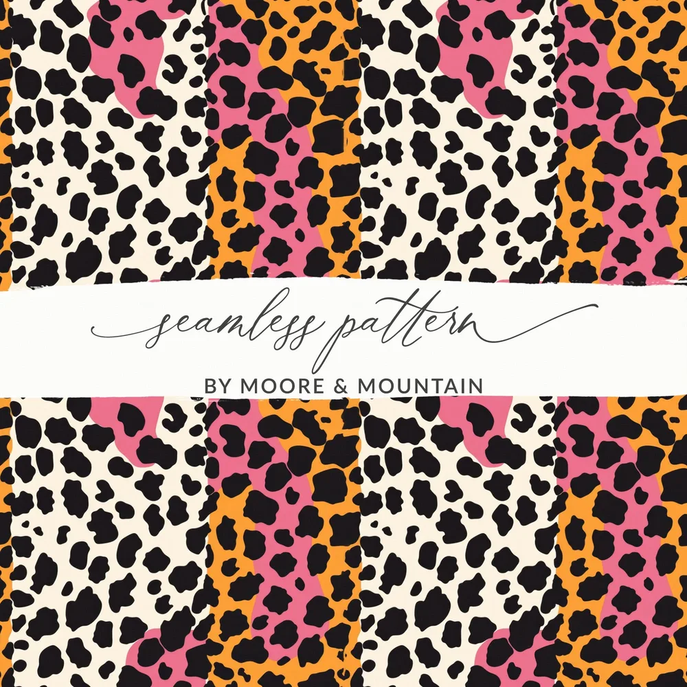Colorful Leopard Spots Seamless Pattern Design