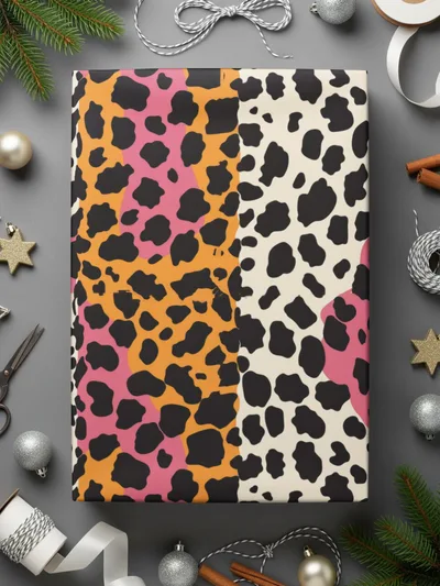 Colorful Animal Print Wrapping Paper Gift Packaging