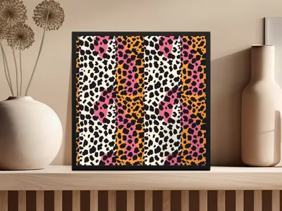 Colorful Leopard Print Wall Art Decor Product