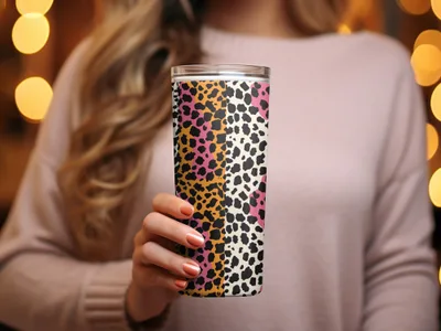 Wild Animal Print Insulated Travel Tumbler Cup