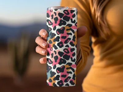Colorful Animal Print Stainless Steel Tumbler Cup
