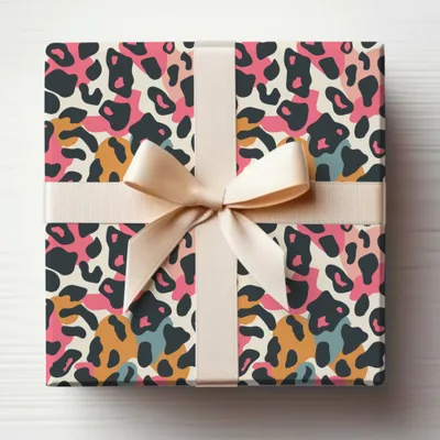 Colorful Leopard Print Wrapped Gift Box Product