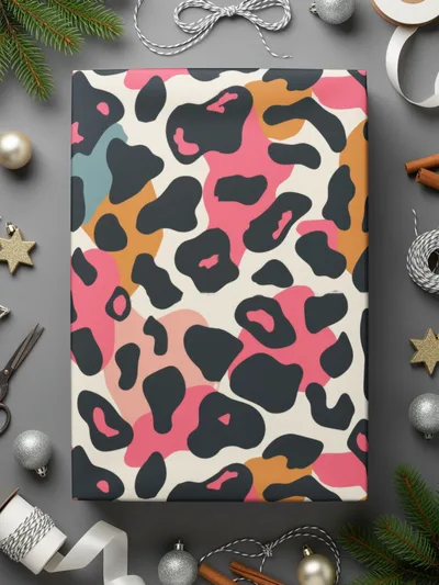 Colorful Abstract Animal Print Wrapping Paper Sheets
