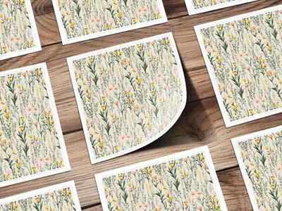 Wildflower Digital Paper, Floral Seamless Pattern, JPEG Digital Download, Botanical Print, Fabric Design, Scrapbooking, Spring Flowers - Moore and Mountain