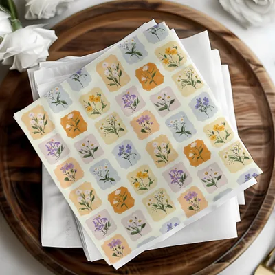 Floral Pattern Paper Napkins for Home and Kitchen Use