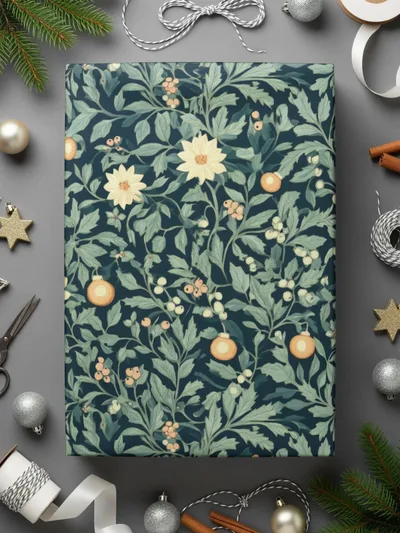 William Morris Seamless Pattern, Dark Vintage Floral Digital Paper, Botanical Repeat Pattern, Dark Green Seamless File, - Moore and Mountain