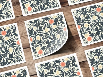 William Morris Vines Background with Dark Colors Digital - Moore and Mountain