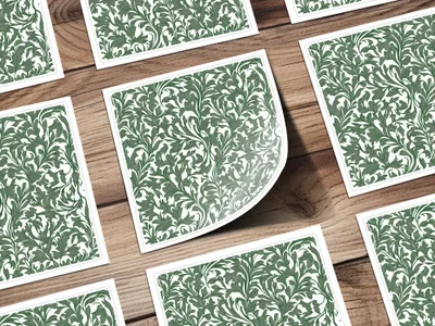 Willow Branches William Morris Seamless Vines Background Dark Green Vines Digital - Moore and Mountain