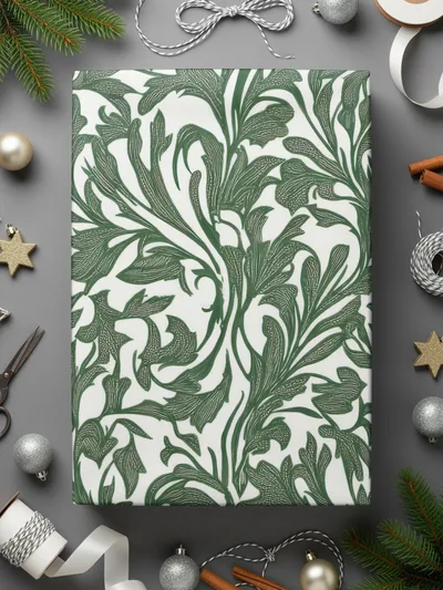 Willow Branches William Morris Seamless Vines Background Dark Green Vines Digital - Moore and Mountain