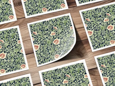 Willow leaves William Morris Larkspur Print Seamless Pattern Digital - Moore and Mountain