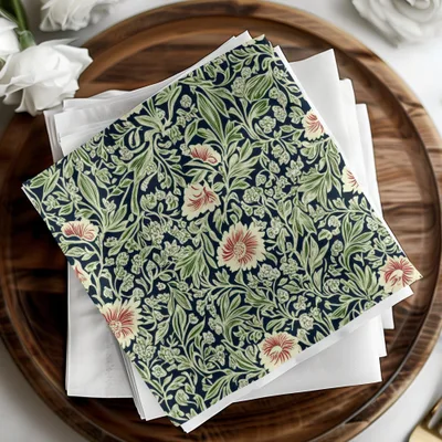 Willow leaves William Morris Larkspur Print Seamless Pattern Digital - Moore and Mountain