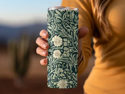 Willow Leaves William Morris Seamless Pattern Digital - Moore and Mountain