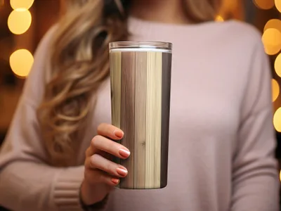 Stylish Wooden Pattern Insulated Tumbler for Beverages