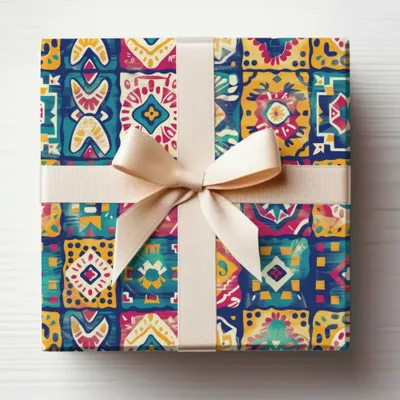 Colorful Geometric Pattern Gift Box Packaging Product