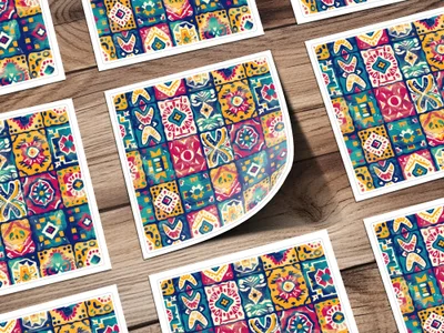Colorful Geometric Pattern Decorative Sticker Sheets