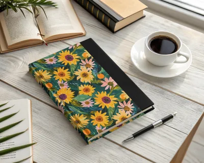 Vibrant Floral Design Hardcover Journal Notebook Product