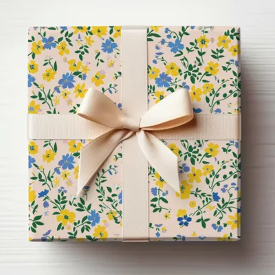 Floral Gift Box with Ribbon for Special Occasions