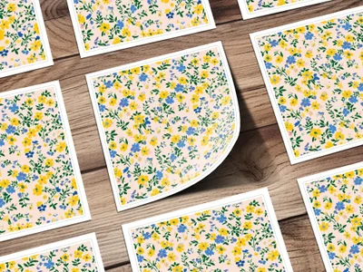 Colorful Floral Pattern Customizable Art Print Product